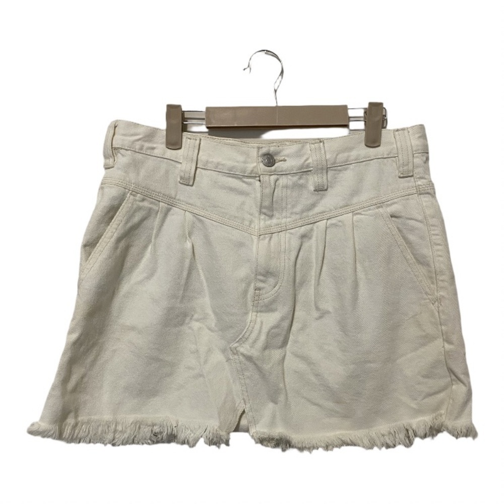 We the Free Off-White Raw Hem Mini Skirt 30